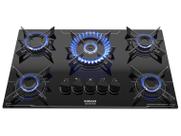Cooktop 5 Bocas a Gás GLP Itatiaia Tripla Chama Preto Electra Plus
