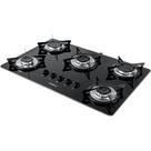Cooktop 5 Bocas á Gás NV5 Inox Nardelli Preto Cooktop 5 Bocas á Gás NV5 Inox Nardelli Preto