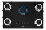 Cooktop 5 Bocas A Gas Vidro Preto Premium - Fischer