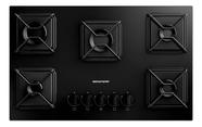 Cooktop 5 Bocas Gas Bivolt Vidro Square 73x46cm - Brastemp Cooktop 5 Bocas Gas Bivolt Vidro Square 73x46cm - Brastemp