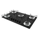 Cooktop 5 Bocas Terim Vidro Preto Com 6 Apoios Preto Bivolt