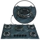 Cooktop 5 bocas Tripla Chama 127 220v Bivolt Marmorizado Cinza Acendimento Automatico