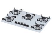 Cooktop 5 bocas ultra chama branco gas natural chamalux