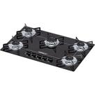 Cooktop 5 Bocas Ultra Chama Chamalux - Vidro Temperado, Acendimento Automático, Classe A, Preto - Bivolt