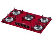 Cooktop 5 bocas ultra chama vermelho gas natural chamalux