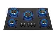 Cooktop a Gás 5 Bocas Mondial Preto e Inox CTG-02 Cooktop a Gás 5 Bocas Mondial Preto e Inox CTG-02