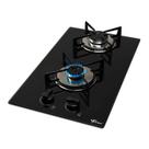 Cooktop a Gás Fischer 2 Bocas Loft com Supervisor de Chama Mesa Vidro Bivolt