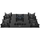 Cooktop a Gás Fischer 5 Bocas Fit Line Tripla Chama Trempe Iron Bivolt