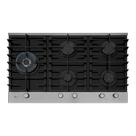 Cooktop a Gás Fischer 5 Bocas Tripla Chama Platinium com Trempe de Ferro Fundido Mesa Vidro 33810-92122 Bivolt Preto