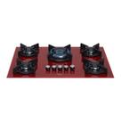 Cooktop a Gás Fischer Infinity 5 Bocas Tripla Chama Vermelho Cooktop a Gás Fischer Infinity 5 Bocas Tripla Chama Vermelho