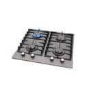 Cooktop a Gás Fischer Platinium Prime 4 Bocas Cozinhar 59cm Trempes Ferro Fundido Inox