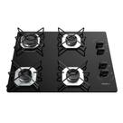 Cooktop a Gás Nardelli Ori 4 Bocas Vidro Temperado Preto Bivolt Cooktop a Gás Nardelli Ori 4 Bocas Vidro Temperado Preto Bivolt