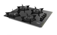 Cooktop a gas realce 4 bocas preto