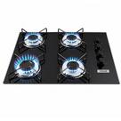 Cooktop a Gás Stelar Nivus 4 Bocas Vidro Temperado Bivolt Acendimento Superautomático