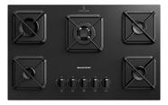 Cooktop A Gas Vidro 5 Bocas 73x46cm Bivolt Pro Cook Brastemp Preto