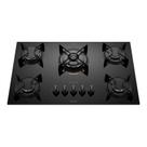 Cooktop atlas 5 bocas utop gás c/ tripla chama vidro preto
