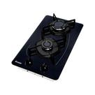 Cooktop Braslar Pop 2 Bocas a Gás Mesa de Vidro Acendimento Automático Bivolt Preto