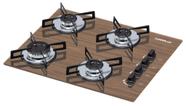 Cooktop chamalux 4 bocas ultra chama amadeirado escuro
