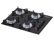 Cooktop chamalux 4 bocas ultra chama preto trempe chapa