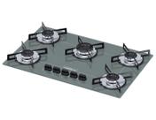 Cooktop chamalux 5 bocas ultra chama prata chapa