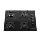 Cooktop Fogão 4 Bocas à Gás Itatiaia Essencial Vidro Preto Bivolt 127/220V