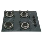 Cooktop gás 4 bocas Ultra Chama 127v 220v Marmorizado Cinza