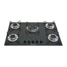 Cooktop Gás 5 Bocas Chama Tripla 127v 220v Preto Acendimento Automatico