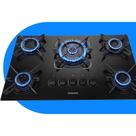 Cooktop Itatiaia Electra 5 Bocas Com Tripla Chama Mesa de Vidro e Acendimento Superautomático Preto Bivolt