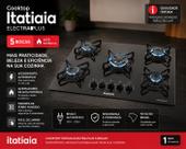 Cooktop Itatiaia Electra Plus 5 Bocas Preto Bivolt 127V 220V com Acendimento Automático
