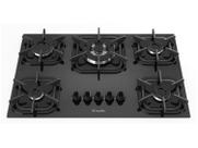 Cooktop Mueller 5 Bocas Vidro Preto Tripla Chama Bivolt 601270003