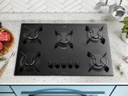 Cooktop Utop 5 Bocas Atlas Preto Cooktop Utop 5 Bocas Atlas Preto