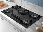 Cooktop Utop 5 Bocas Tripla Chama Atlas Preto