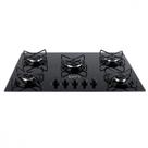 Cooktop Vidro a Gás 5 Bocas 75x52cm Bivolt Preto Tron
