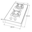 Cooktop WIN FLAT 2 Bocas de Sobrepor Acend. Manual inox Cooktop WIN FLAT 2 Bocas de Sobrepor Acend. Manual inox