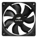 Cooler 120mm Para Gabinete 3 Pinos + Molex 4 Pinos Macho x Fêmea C3tech F7-100BK Storm 12cm Preto