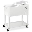 Cooler Cart Best Choice Products 80L Steel Rolling com gelo