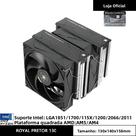 Cooler De CPU De Torre Dupla Thermalright ROYAL PRETOR 130 Com 6 Tubos De Calor, Suporte LGA1700