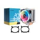 Cooler De CPU RGB Silencioso Com Radiador De 90mm, 4 Heatpipes, Conector De 4 Pinos Para Intel LGA