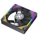 Cooler Fan Gamer 120mm Rainbow 4+3 Pin Molex Frosty Preto