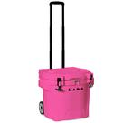 Cooler LAKA 30QT Rotomoldado com Rodas Isolado Rosa Cooler LAKA 30QT Rotomoldado com Rodas Isolado Rosa