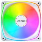 Cooler Para Gabinete Montech RX120 Pro, ARGB, 120mm, Reverse, PMW, Branco