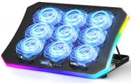 Cooler para Laptop KeiBN com 9 Ventiladores RGB Silenciosos - 15,6 a 17,3 Polegadas