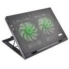 Cooler Para Notebook Warrior Power Gamer Led Verde Luminoso - AC267