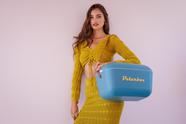 Cooler polarbox 20 litros azul alça marrom