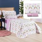 Coordenado Cobre Leito E Lençol Kidsteem Solteiro Rainbow 5 Pçs - 100% Poliéster Coordenado Cobre Leito E Lençol Kidsteem Solteiro Rainbow 5 Pçs - 100% Poliéster