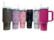 Copão Garrafa Térmica Infantil Hello Kitty Inox 1.200ml com Canudo