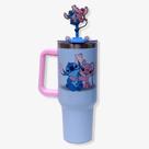 Copão Garrafa Tumbler Com Canudo e Pingente Stitch Bob Esponja Hello Kitty Original Zona Criativa