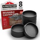 Copas Protectoras para Rodajas de Muebles X-Protector de Goma 6.4 cm 8 Unidades