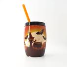 Copinho de Canudo Halloween 300 mL - Bruxinha Fazendo Poção - 1 unidade - Rizzo