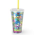 Copo 500ml Sonic - Com Tampa e Canudo